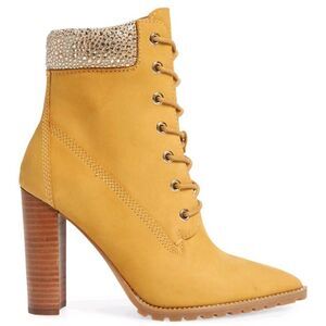 Steve Madden heeled combat pointed toe leather boots women's size 6